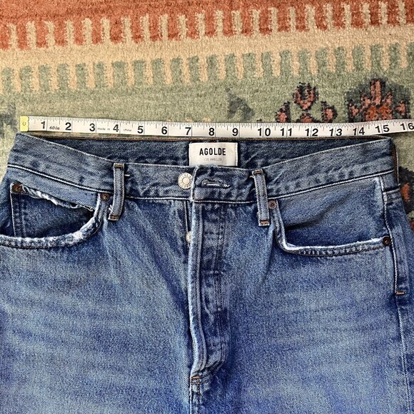Agolde 90's Pinch Waist Jean with Ripped Knee - Picture 8 of 9